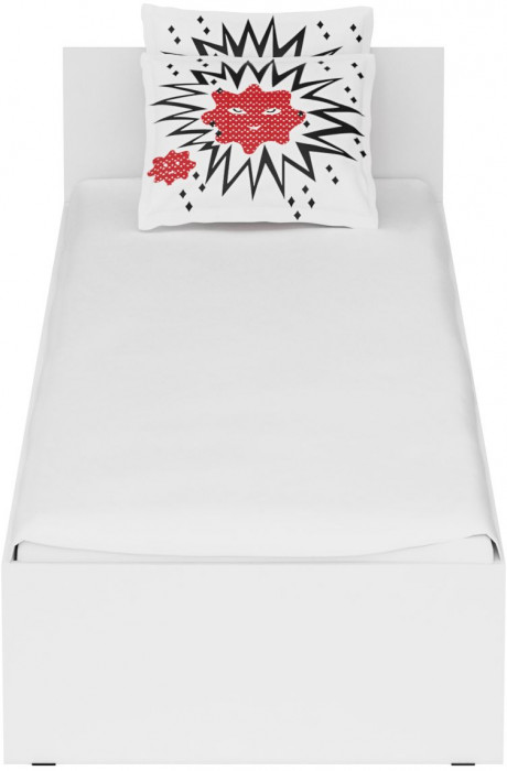 Стандарт Кровать 0800, цвет белый, ШхГхВ 83,5х203,5х70 см., сп.м. 800х2000 мм., без матраса, основание есть